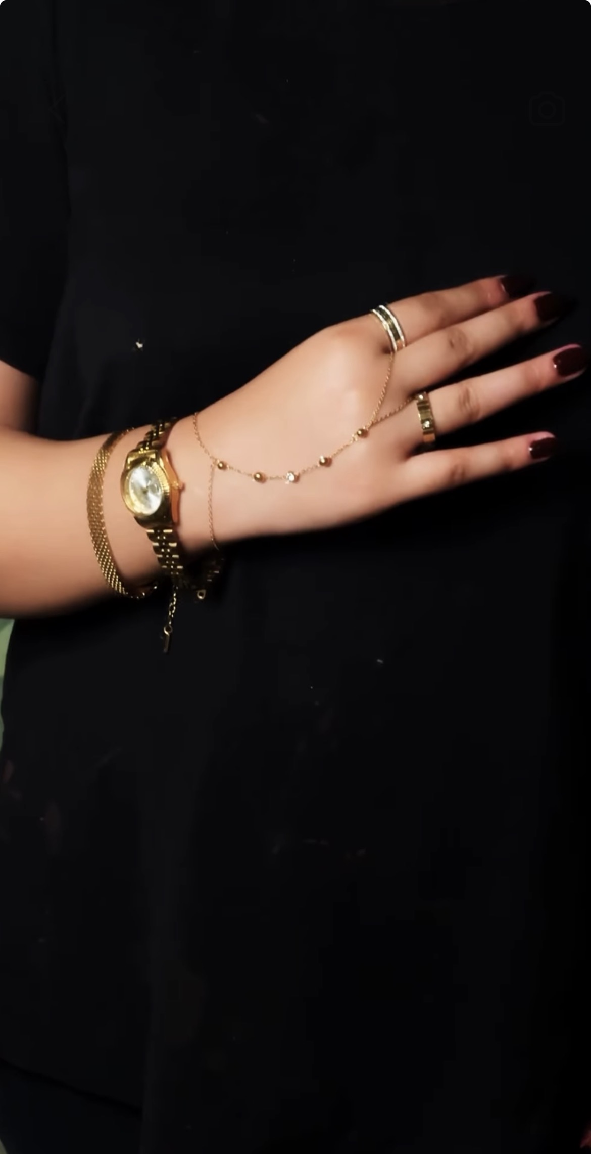 Anayra & Co. gold jewellery styled on the wrist